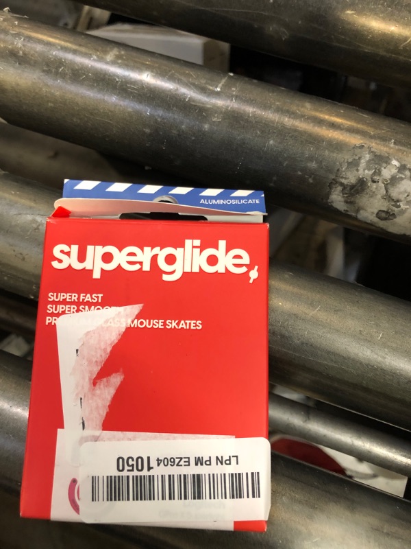 Photo 1 of Superglide Glass Mouse Skates - Super Smooth Glide, Polished Round Edge, Super Fast Gaming Mouse Feet with Durable Sole for Logitech G Pro X Superlight1 (Type-S, Magenta)