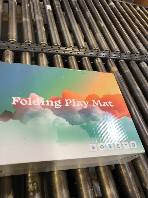 Photo 1 of Baby Play Mat, 50 x 50 Inch Play Mat Perfect for Use Baby Playpen, Foldable Baby Foam Playmat for Floor, Portable Waterproof Activity PlayMats for Babies, Infants and Toddlers