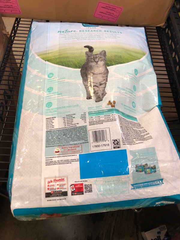 Photo 1 of Purina ONE Sensitive Stomach, Sensitive Skin, Natural Dry Cat Food, +Plus Sensitive Skin and Stomach Formula - 22 lb. Bag