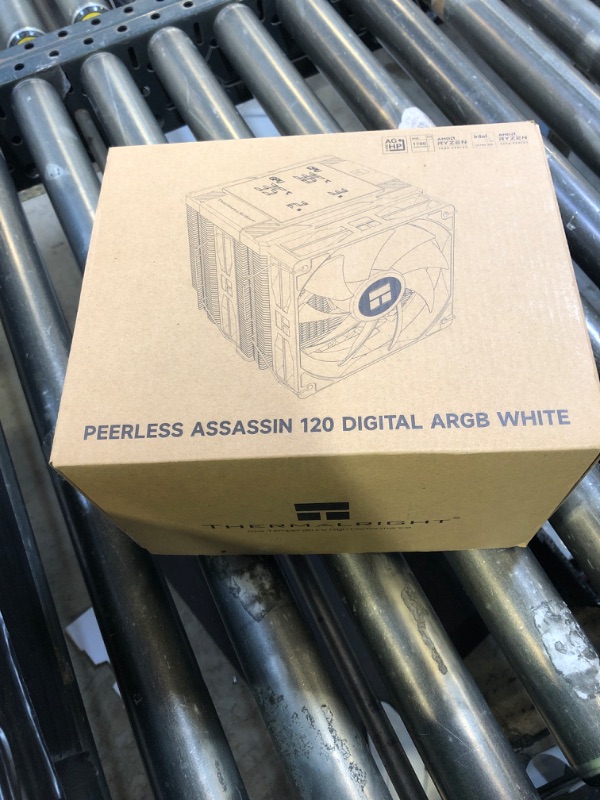 Photo 1 of Thermalright Peerless Assassin 120 Digital ARGB White CPU Air Cooler, Digital Screen Top Cover,6 Heatpipes Computer CPU Cooler, for AM4/AM5,Intel LGA1700/1851/1150/1151/1200, PC Cooler-White ARGB