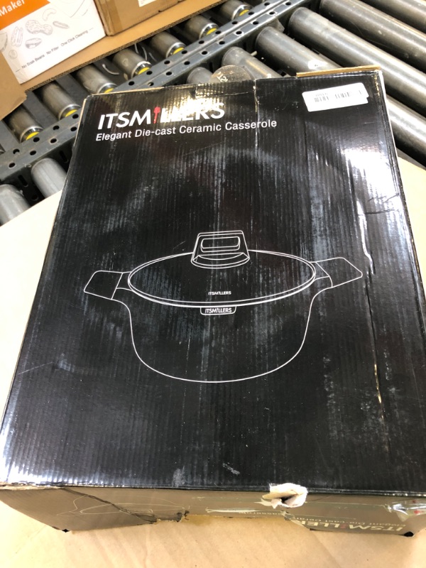 Photo 1 of ITSMILLERS Nonstick Die Casting Stock Pot,6Qt Elegant Aluminum Ceramic Casserole with Lid, Induction Bottom