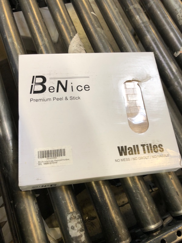 Photo 1 of BeNice Peel and Stick Backsplash for Kitchen, Metal Tile Backsplash Peel and Stick Mosaic Tile for Wall Fireplace(Gold New,10sheets)