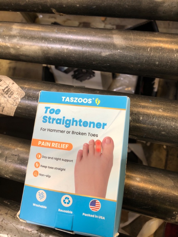 Photo 1 of TASZOOS Hammer Toe Straightener Corrector for women & men- 6 Pcs Gel Toe Splint Relief for Bunion, Claw, Crooked, Hammer, Broke Support - Large Size
