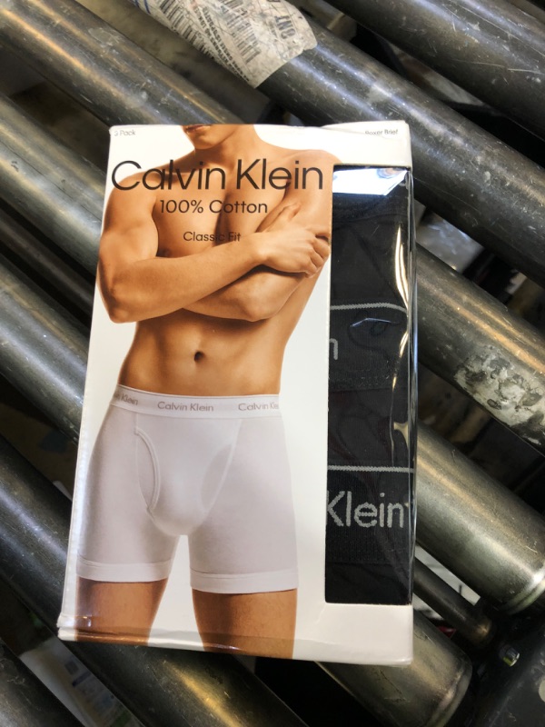 Photo 1 of Calvin Klein Men's Cotton Classics 3-pack Boxer Brief, 3 Black, Medium