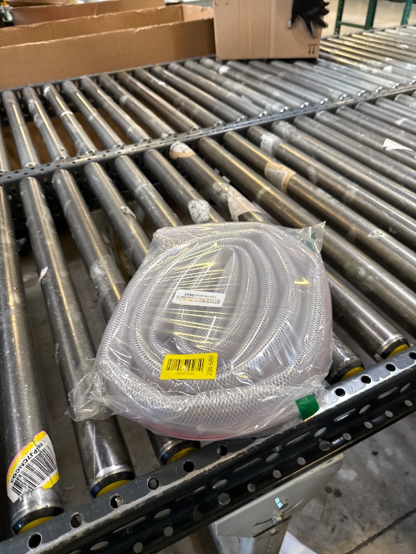 Photo 1 of M METERXITY Clear Tubing, 1-1/2" ID x 10 ft High Pressure Braided Clear Flexible PVC Tubing for Water, Oil, Air Lines Dispensing