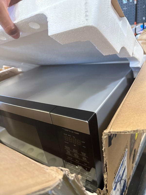 Photo 1 of Panasonic NN-SU66LS 1100W with Genius Sensor Cook and Auto Defrost Countertop Microwave Oven, 1.3 cu ft, Stainless Steel