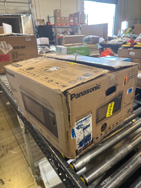 Photo 1 of Panasonic NN-SU66LS 1100W with Genius Sensor Cook and Auto Defrost Countertop Microwave Oven, 1.3 cu ft, Stainless Steel