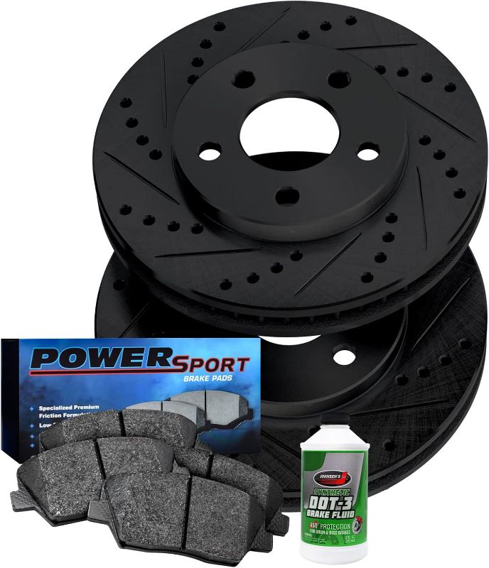 Photo 1 of Power Sport Front Brakes and Rotors Kit |Front Brake Pads| Brake Rotors and Pads|Ceramic Brake Pads and Rotors BBC1.62104.02
