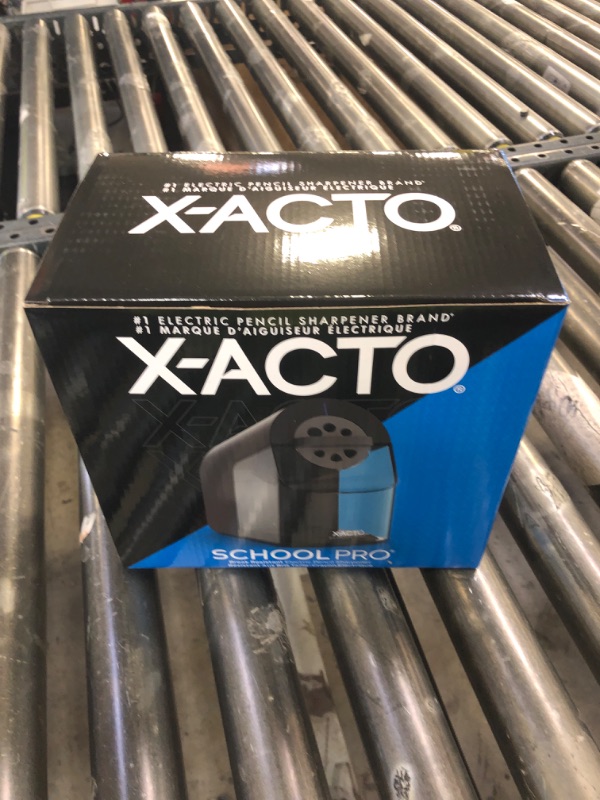 Photo 1 of X-ACTO Pencil Sharpener, SchoolPro Electric Pencil Sharpener, Heavy Duty Sharpener for School, Classroom and Teacher Supplies, Perfect for Addition to Homeschooling Supplies, Black, 1 Count