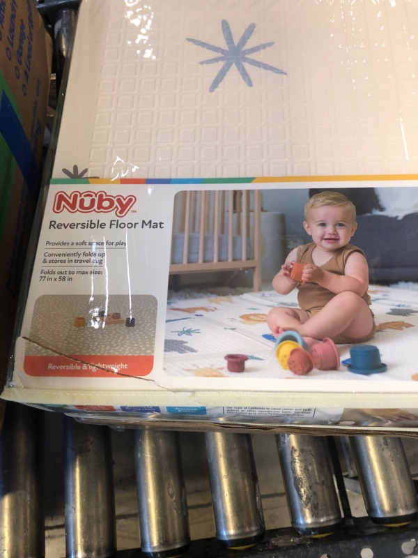 Photo 1 of Nuby Reversible and Foldable Baby Playmat for Floor for Infants, Safari
