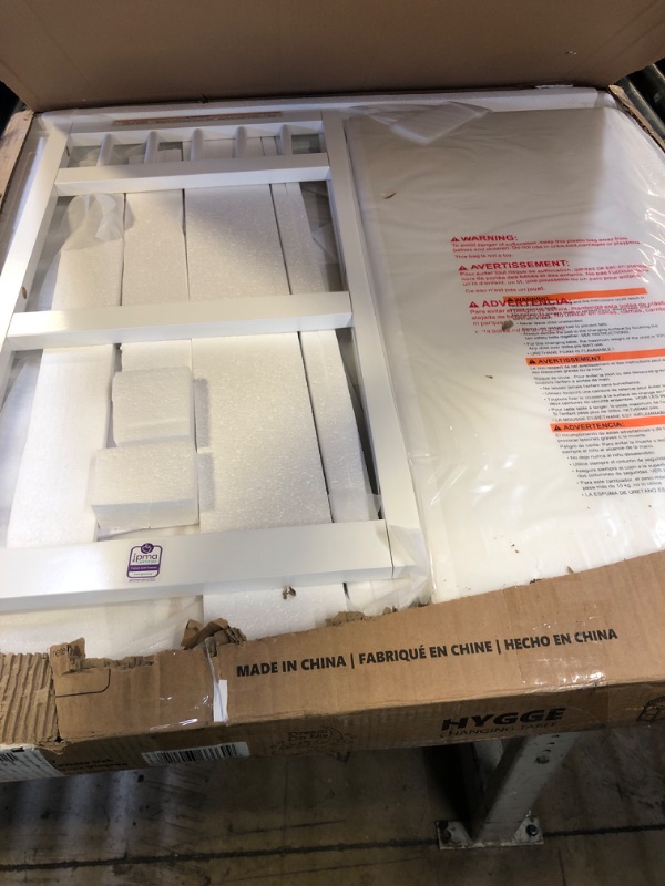 Photo 1 of Dream On Me Hygge Changing Table in Weathered Vintage Oak, Greenguard Gold & JPMA Certified, Comes with Safety Belts & 1” Changing Pad, Easy to Clean, Safe Wooden Furniture