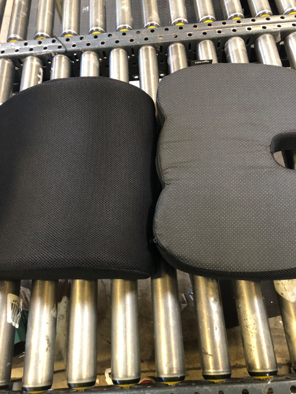 Photo 1 of Amazon Basics Comfortable Seat Cushion for Office Chairs, Enhanced Memory Foam, Black
