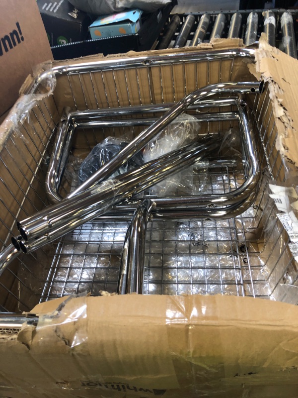 Photo 1 of Whitmor Commercial Rolling Laundry Butler with Wire Storage Rack