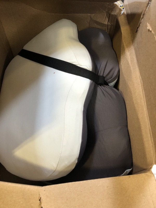 Photo 1 of FLORICH Memory Foam Truck Seat Cushion with Adjustable Strap Seat Cushion and Lumbar Support Pillow for Car Office Chalk, Ergonomic Back Support & Sciatica Relief for Long Drives (Grey)