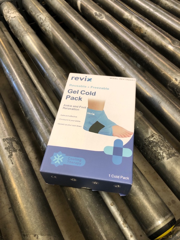 Photo 1 of REVIX Ankle Ice Pack Wrap – Reusable Gel Cold Compression for Foot Discomfort, Ice Wrap for Feet Swelling and Recovery, Plantar Fasciitis, Achilles Tendonitis, and Sprained Ankles