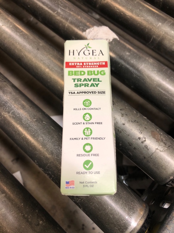 Photo 1 of Hygea Natural Extra Strength Bed Bug & Mite Natural Travel Spray,TSA Approved Size, Child & Pet-Friendly, Stain & Odor Free, for Hotel, Suitcase, Backpack, Shoes, 66% Stronger Natural Formula(3oz)