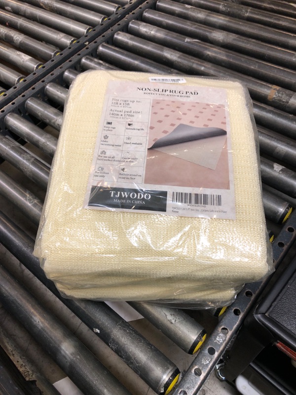 Photo 1 of TJWODO 12X15 FT Non-Slip Rug Pad Gripper for Hardwood Floors, Tile, & Carpet – Anti-Slip Rug Pads to Keep Area Rugs Secure and in Place, Protects Floors, Prevents Slipping and Sliding