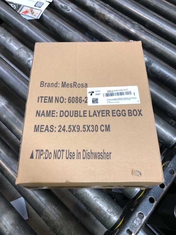 Photo 1 of MesRosa Egg Holder for Fridge, Automatically Rolling Egg Storage Container for Refrigerator,Large Capacity Egg Organizer for Fridge with Lid,Clear Plastic Dispenser, Tray & Bin -2 Layer