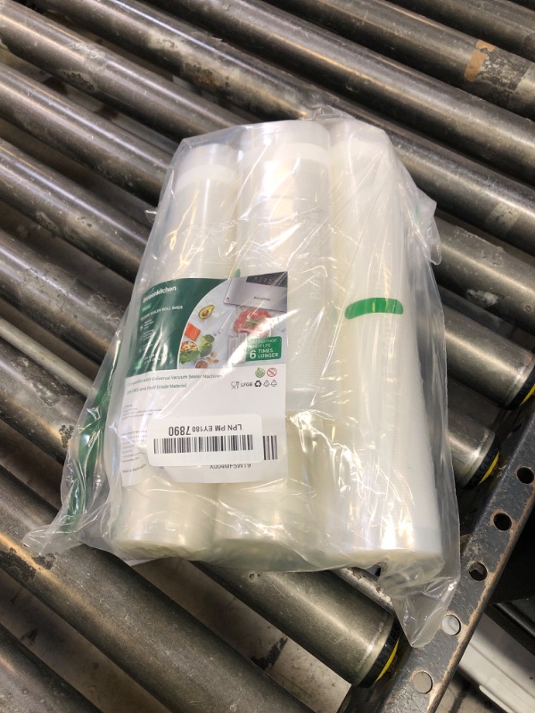 Photo 1 of Bonsenkitchen Vacuum Sealer Rolls Bags, 6 Pack 3 Rolls 11" x 20' + 3 Rolls 8" x 20' Commercial Grade BPA Free Bag Rolls, Durable Customized Size Food Vac Bags for Storage and Sous Vide Cooking VB3211
