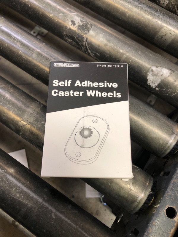 Photo 1 of Self Adhesive Caster Wheels, Appliance Rollers for Kitchen Appliances, 360° Swivel Mini Universal Wheel Roller Casters, Sticky Pulley for Trash Can, Storage Box, Small Furniture (White, Clear - 8 PCS)