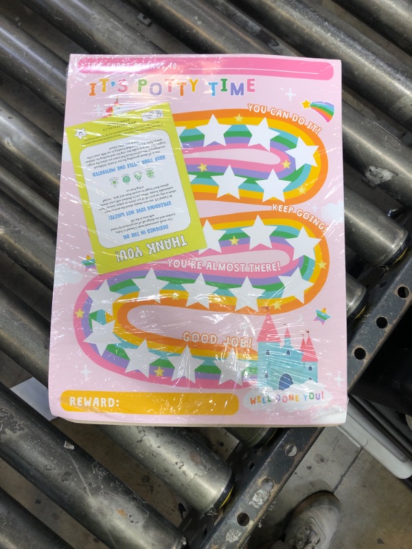 Photo 1 of Potty Training Reward Chart for Kids - Unicorns & Castles x 10 pcs - Potty Training Chart for Girls - Routine Calendar - Sticker Board - Train to Poop - Toddler Schedule Chart by Central 23