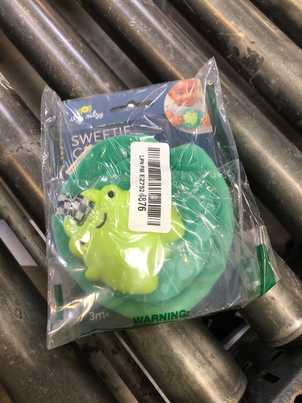 Photo 1 of Itzy Ritzy Crinkle Teether Toy – Silicone Frog Teething Toy with Crinkly Lilypad & Plush Velour Layer; Features Multiple Textures for Teething Relief; Designed for Ages 3 Months and Up (Frog)