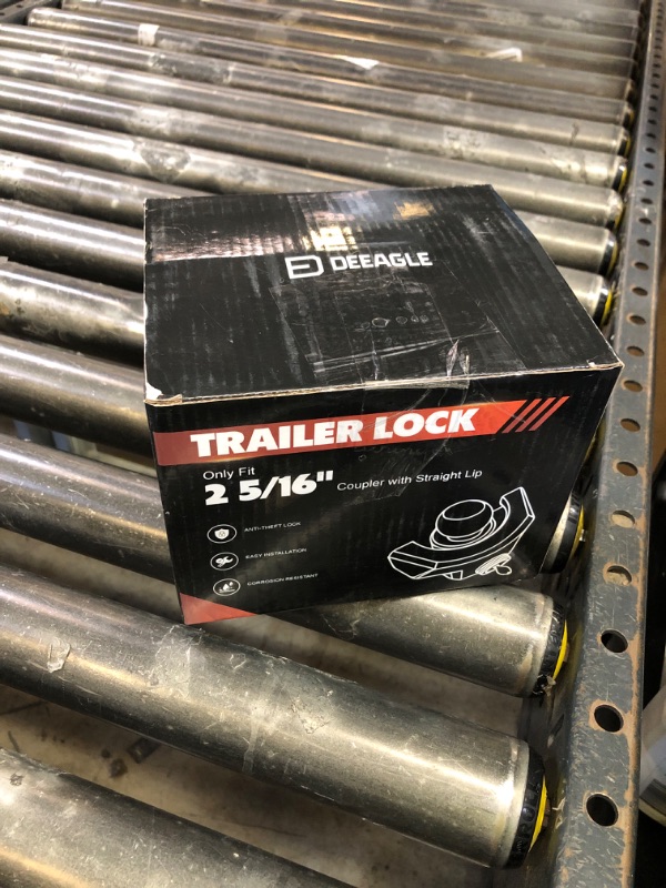 Photo 1 of DEEAGLE Heavy Duty Trailer Coupler Lock, RV Trailer Locks Fits 2-5/16” Couplers, Anti-Theft Ball Hitch Lock, Grey