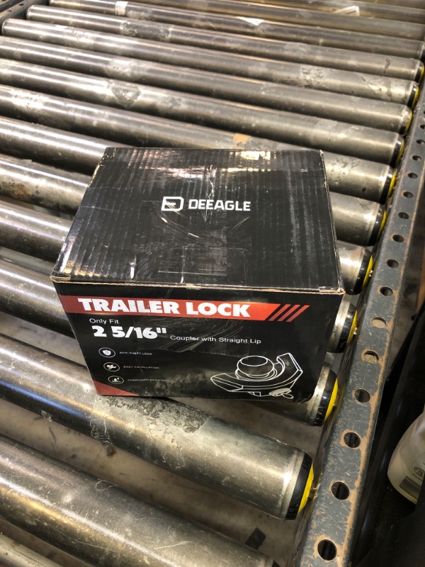 Photo 1 of DEEAGLE Heavy Duty Trailer Coupler Lock, RV Trailer Locks Fits 2-5/16” Couplers, Anti-Theft Ball Hitch Lock, Grey