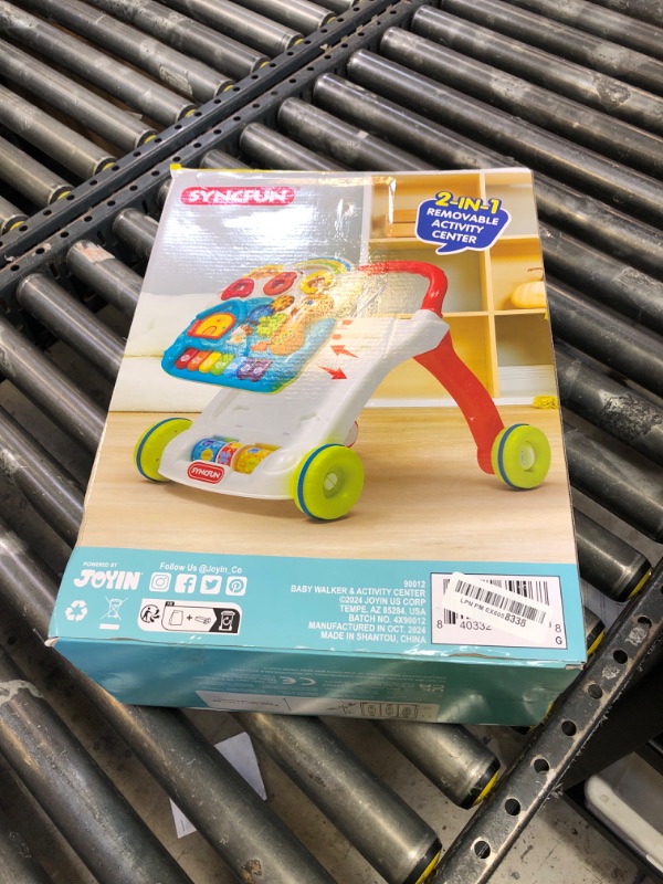 Photo 1 of SYNCFUN Baby Learning Walker, 2 in 1 Sit to Stand Learning Toys, Baby Toys 6-12 Months, Educational Present for 1 Year Old, Push Walker Gift with Wheels for Infant Boys Girls