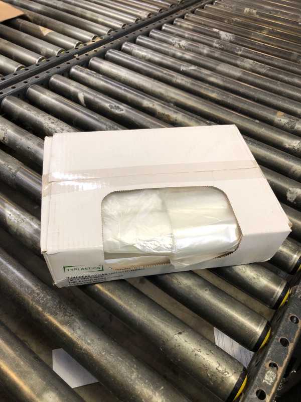 Photo 1 of TYPLASTICS Trash Can Liner - Wholesale 1000 Count Garbage Bags on Perforated Roll 7-10 Gallon Multipurpose for Office Bathrooms Business Home Commercial and Industrial Needs 24" x 24"