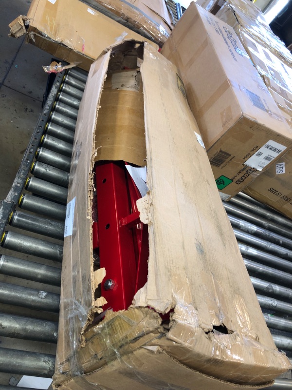 Photo 1 of 2 Ton Folding Engine Hoist – Heavy Duty Hydraulic Shop Crane with Lever & 6 Casters, 4400Lb Capacity – Portable Cherry Picker for Garage, Warehouse & Workshops