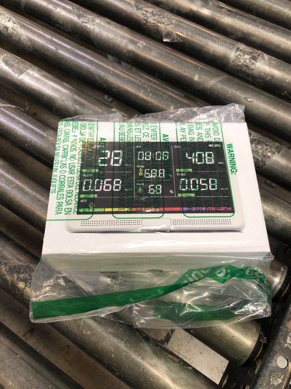 Photo 1 of Professional Indoor Air Quality Monitor with 7X AQI Beep Alarms,16 in 1 Portable Real-Time Detector for PM2.5 | PM10 | CO2 | TVOC | HCHO | Temp | Hum for Home Cars Plants Pets