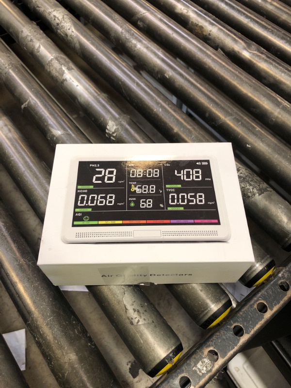 Photo 1 of Professional Indoor Air Quality Monitor with 7X AQI Beep Alarms,16 in 1 Portable Real-Time Detector for PM2.5 | PM10 | CO2 | TVOC | HCHO | Temp | Hum for Home Cars Plants Pets