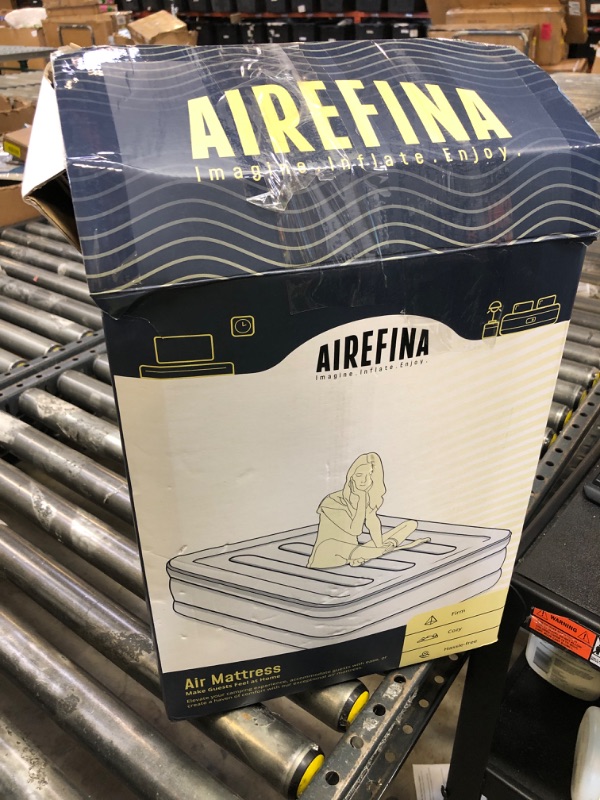 Photo 1 of Airefina Air Mattress Full with Built in Pump, Upgraded 18'' Blow Up Mattress, Comfortable Inflatable Mattress for Home Guest Colchones Inflables Temporary Air Bed Full Size with Carry Bag 700 lbs Max