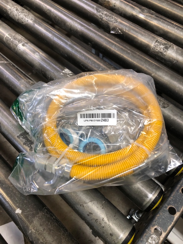 Photo 1 of Puxyblue [2025 NEW] 48" Flexible Gas Line Kit for Dryer Stove Range Flexible Stainless Steel Gas Dryer Kit - 3/4" OD(5/8" ID) Dryer Gas Line with Connector 3/4" FIP & 1/2" MIP & 3/4" MIP Fitting