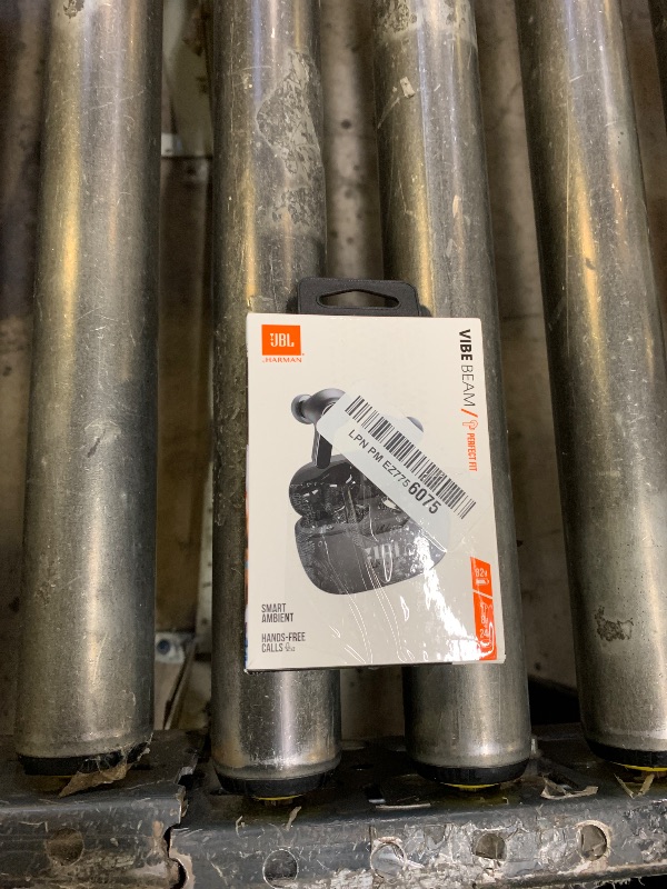 Photo 1 of JBL Vibe Beam - True Wireless JBL Deep Bass Sound Earbuds, Bluetooth 5.2, Water & Dust Resistant, Hands-free call with VoiceAware, Up to 32 hours of battery life (Black)