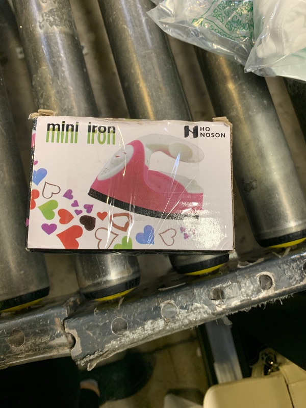 Photo 1 of Honoson Mini Craft Iron Mini Heat Press Small Iron Portable Handy Tiny Flatiron with Charging Base Accessories for Fuse Beads Patch DIY Shoes T-Shirts Heat Transfer Vinyl Projects(Mint Green)