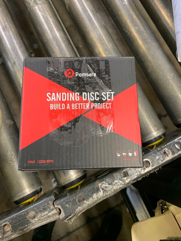 Photo 1 of Pomsare 45PCS 5 Inch Wet Dry Sanding Discs Kit with Hook and Loop Backing Pad 5/8-11 and Foam, Angle Grinder Drill Sanding Attachment, Sander for Drill 400 to 5000 Grits Sandpaper for Wood Metal Car