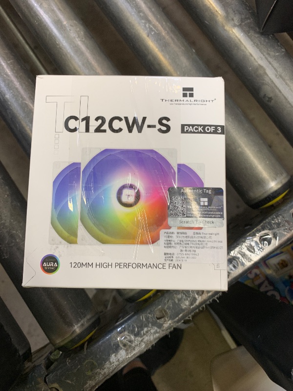 Photo 1 of Thermalright TL-C12CW-S X3 CPU Fan 120mm White ARGB Case Cooler Fan, up to 1550RPM Cooling Fan?4pin PWM Silent Computer Fan with S-FDB Bearing Included
