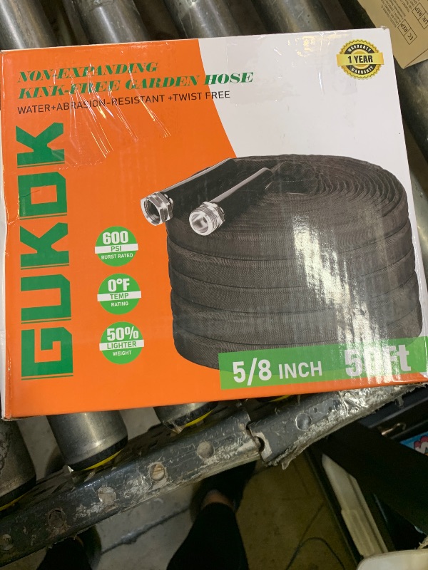 Photo 1 of GUKOK Garden Hose, Lightweight, Ultra Flexible, Durable, Kink-Free Garden Hose, RV, Marine and Camper Hose (50 FT)