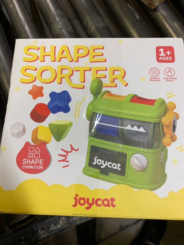 Photo 1 of JoyCat Monster Eating The Shapes, Interactive Shape Sorter Toy for Toddlers 1-3, with 6 Rattle Shape Blocks and 2 Levers, Montessori Color Matching & Sorting Learning Toys, Gifts for 1 2 3 Year Old