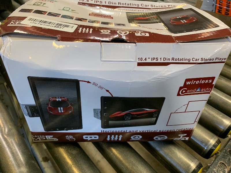Photo 1 of 10.4“ Wireless CarPlay Stereo Single Din Car Radio,2025 Upgraded Rotatable HD IPS Touch Screen,Wireless Android Auto Car Play Screen Bluetooth RDS/FM EQ SWC USB/TF Backup Camera