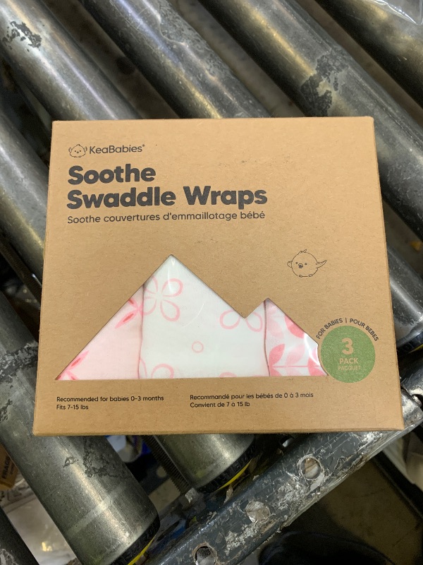Photo 1 of 3-Pack Organic Baby Swaddle Sleep Sacks - Swaddles for Newborns, Infant 0-3 Months, Baby Girls, Boys, Soft & Snug Newborn Sleep Sack, Nursery Swaddling Blankets (Blossom)