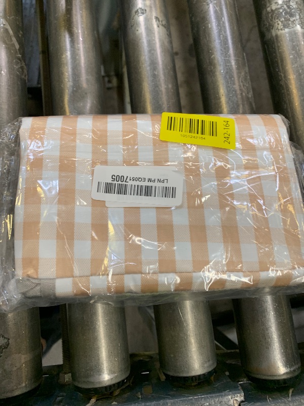 Photo 1 of ESLA Cute Gingham Picnic Blanket, Waterproof Foldable, in Large 80x60in and Extra Large 80x80in, Portable Compact Beach Blanket, Oversized XL Outdoor Mat, Tan Gingham