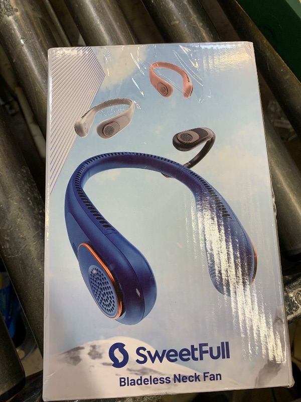 Photo 1 of SWEETFULL Portable Neck Fan 360° Cooling Bladeless Personal Fan | No Hair Twisting - 4000mAh USB Rechargeable Wearable Fan for Travel, Birthday Gifts for Men, Women, Mom, and Dad