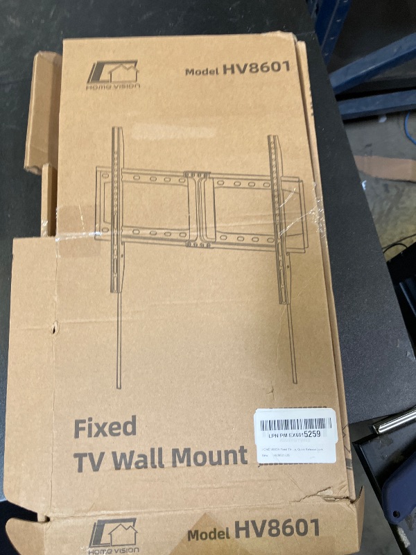 Photo 1 of HOME VISION Heavy Duty Fixed TV Wall Mount for Most 32-86 Inch Flat TVs, Max VESA 600X400mm up to 165lbs Fits 16/18/24 Inch Wood Studs, Universal Low Profile Wall Mount TV Bracket, Space Saving HV8601