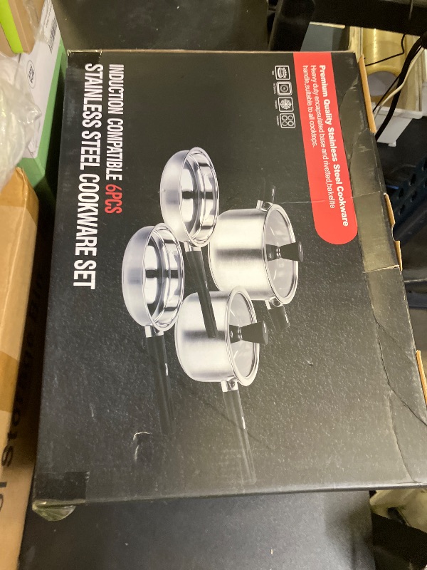 Photo 1 of Meythway ??????? Stainless Steel Pots and Pans Set Non Toxic, 6PCs Kitchen Cookware Sets with Stay-Cool Handles, Non-Stick, Dishwasher Safe&Compatible with All Stovetops(Gas,Electric&Induction)