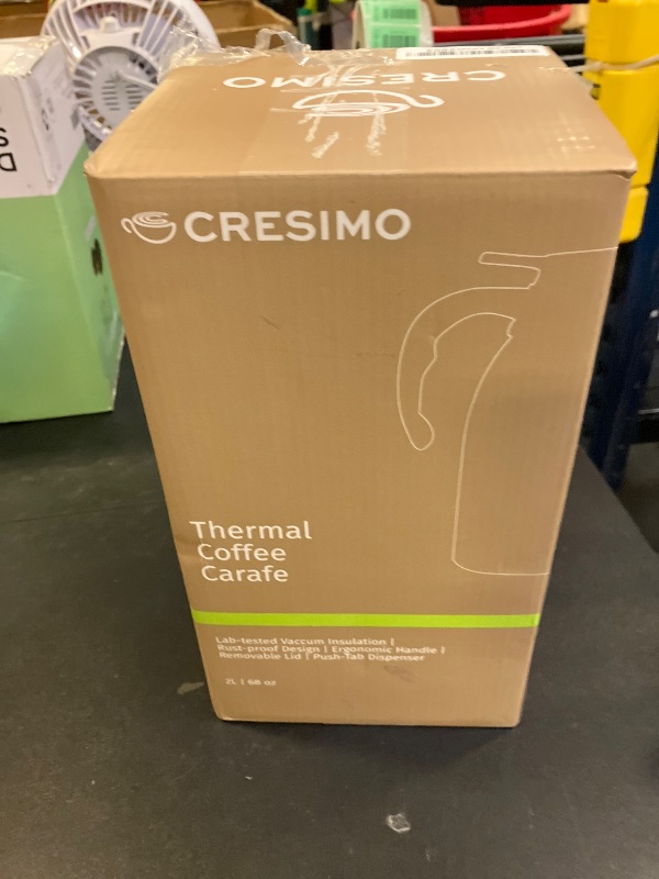 Photo 1 of Cresimo Thermal Coffee Carafe 68oz / 2L - 12 Hours Hot Beverage Dispenser, Insulated Stainless Steel Carafe for Liquids, Coffee Carafes For Keeping Hot Water Dispenser for Parties - Large Tea Flask