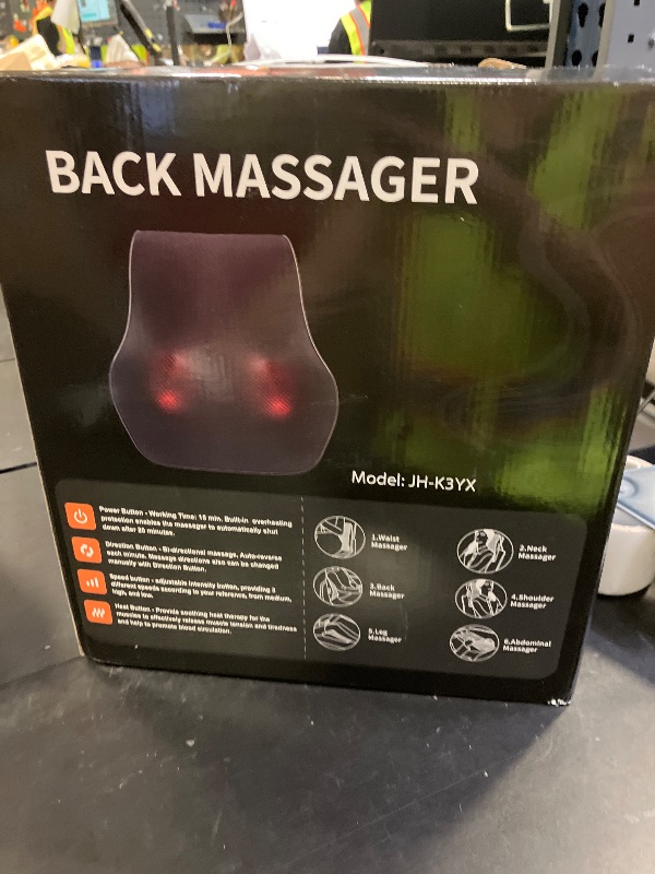 Photo 1 of Neck and Back Massager for Pain Relief Deep Tissue with Heat, Shiatsu Shoulder Massager with Bi-Directional Rotating Head for Neck, Back, Shoulders, and Legs, Gift for Mom Dad