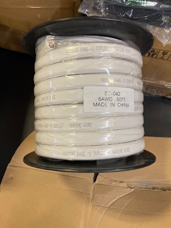 Photo 1 of 6 Gauge Marine Wire Duplex Marine Grade Wire,6 AWG 50ft Tinned Copper Boat Electrical Cable for Boat/Automotive/RV/Camper Outdoor Use
